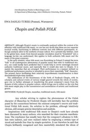 Chopin and Polish FOLK