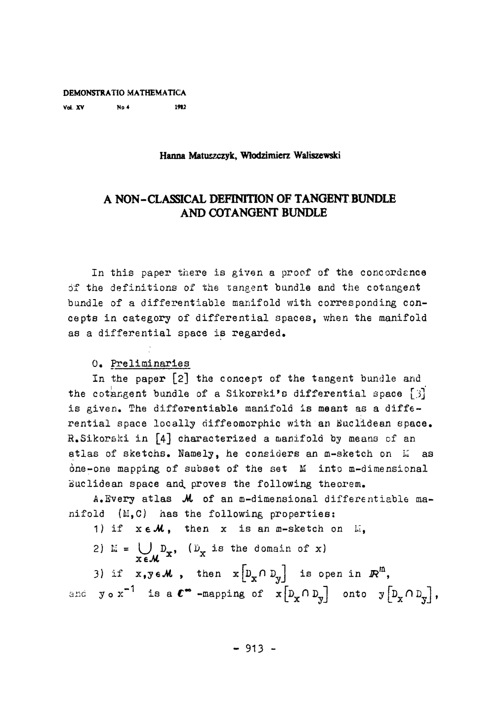 A Non-Classical Definition of Tangent Bundle and Cotangent Bundle