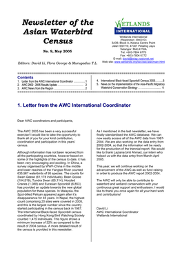 AWC Newsletter, May 2005