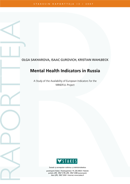 Mental Health Indicators in Russia