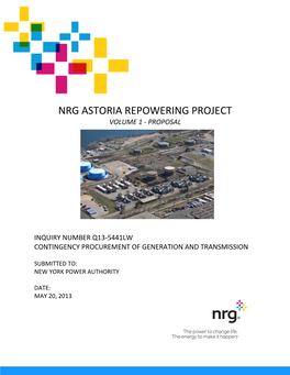 Nrg Astoria Repowering Project Volume 1 - Proposal