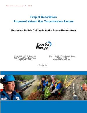 Project Description Proposed Natural Gas Transmission System