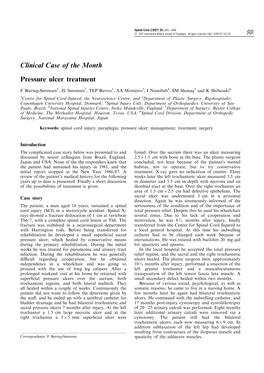 Clinical Case of the Month Pressure Ulcer Treatment