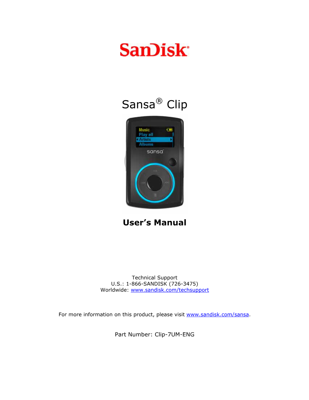 Sansa Clip User's Manual