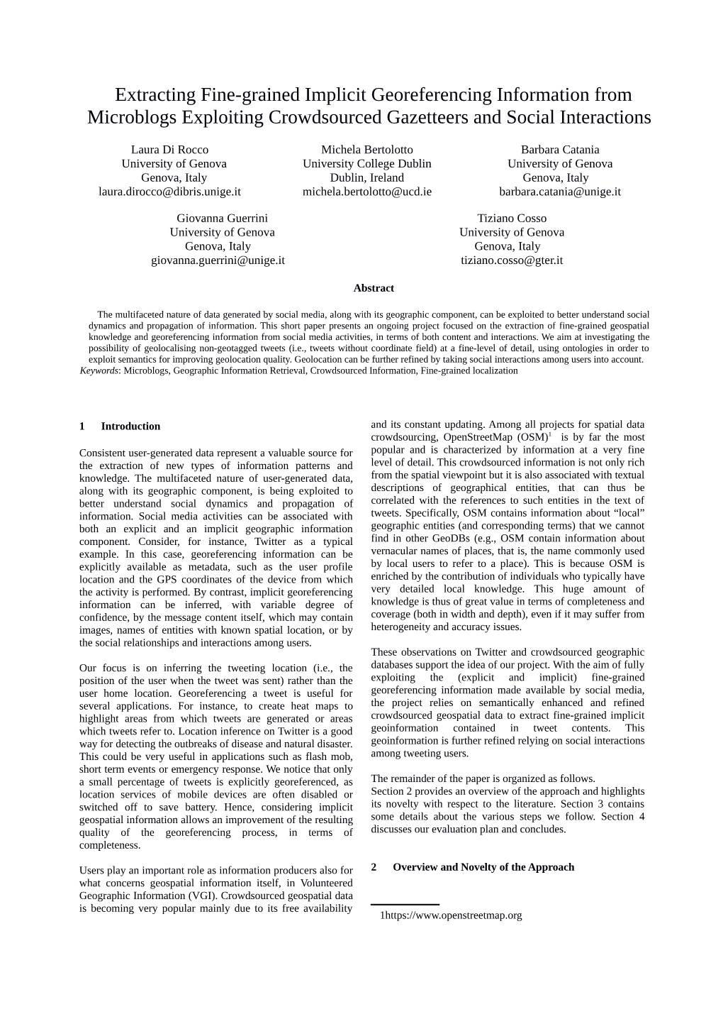 Extracting Fine-Grained Implicit Georeferencing Information from Microblogs Exploiting Crowdsourced Gazetteers and Social Interactions