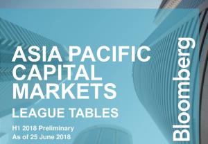 LEAGUE TABLES H1 2018 Preliminary As of 25 June 2018 H1 2018 PRELIMINARY AS of 25 JUNE 2018 MANAGER RANKINGS ASIA PACIFIC CAPITAL MARKETS