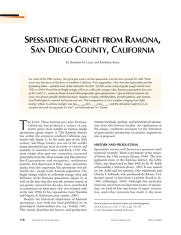 Spessartine Garnet from Ramona, San Diego County, California