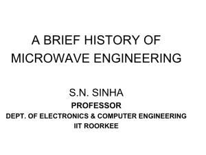 A Brief History of Microwave Engineering