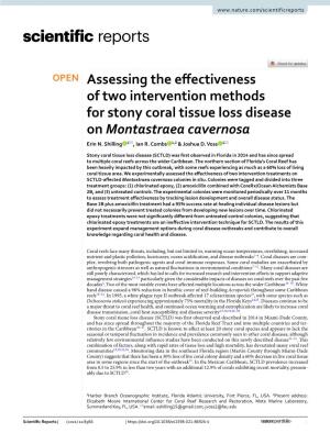 Assessing the Effectiveness of Two Intervention Methods for Stony Coral
