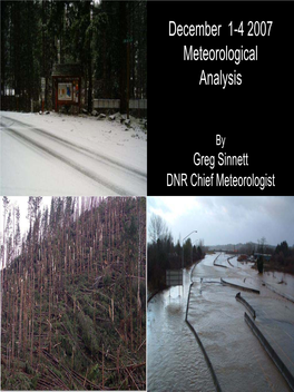 December 1-4 2007 Meteorological Analysis
