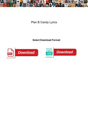 Plan B Candy Lyrics