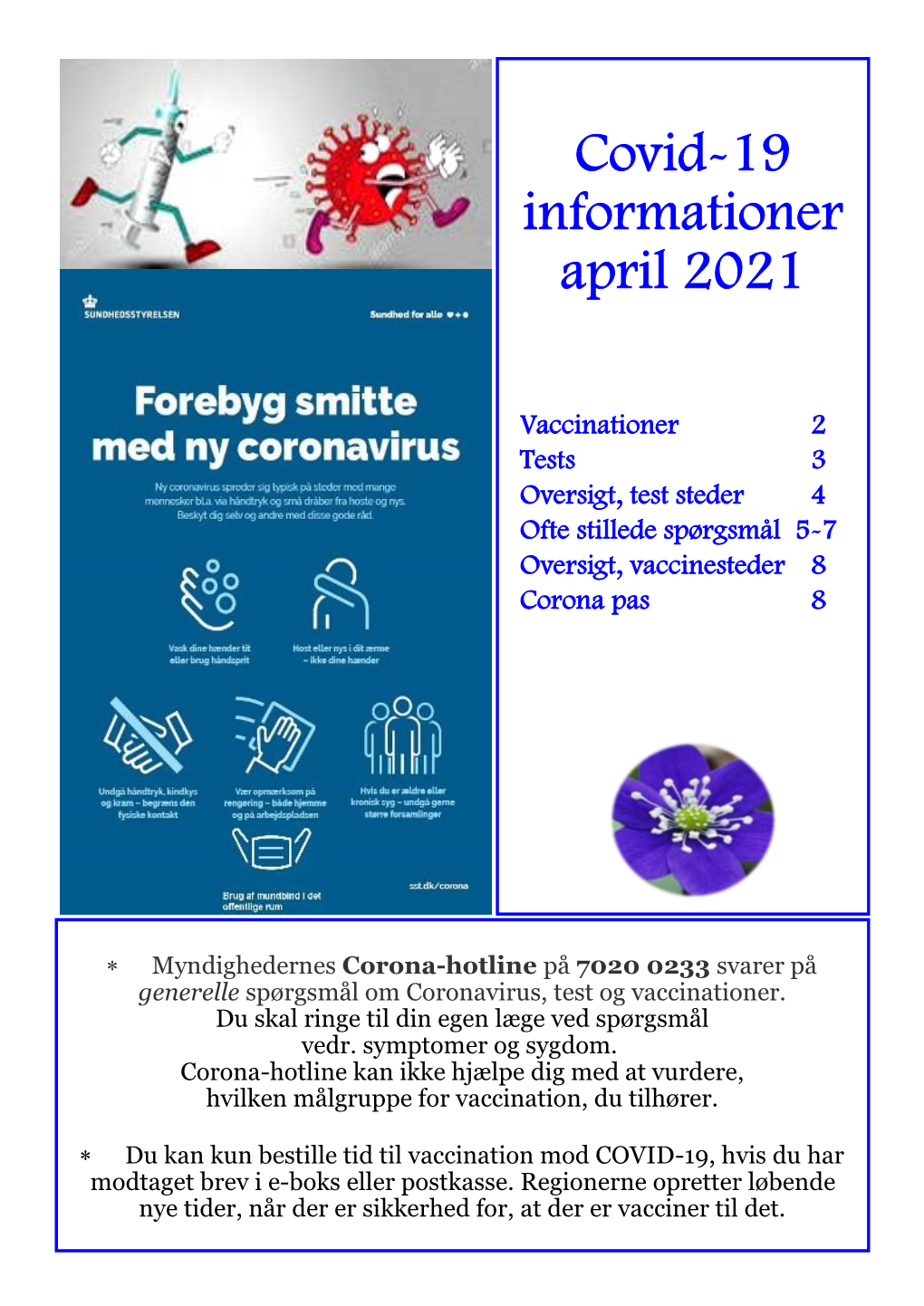 Covid-19 Informationer April 2021