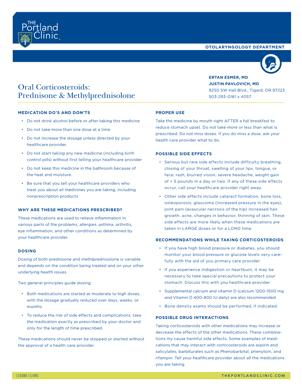 Oral Corticosteroids: Prednisone & Methylprednisolone