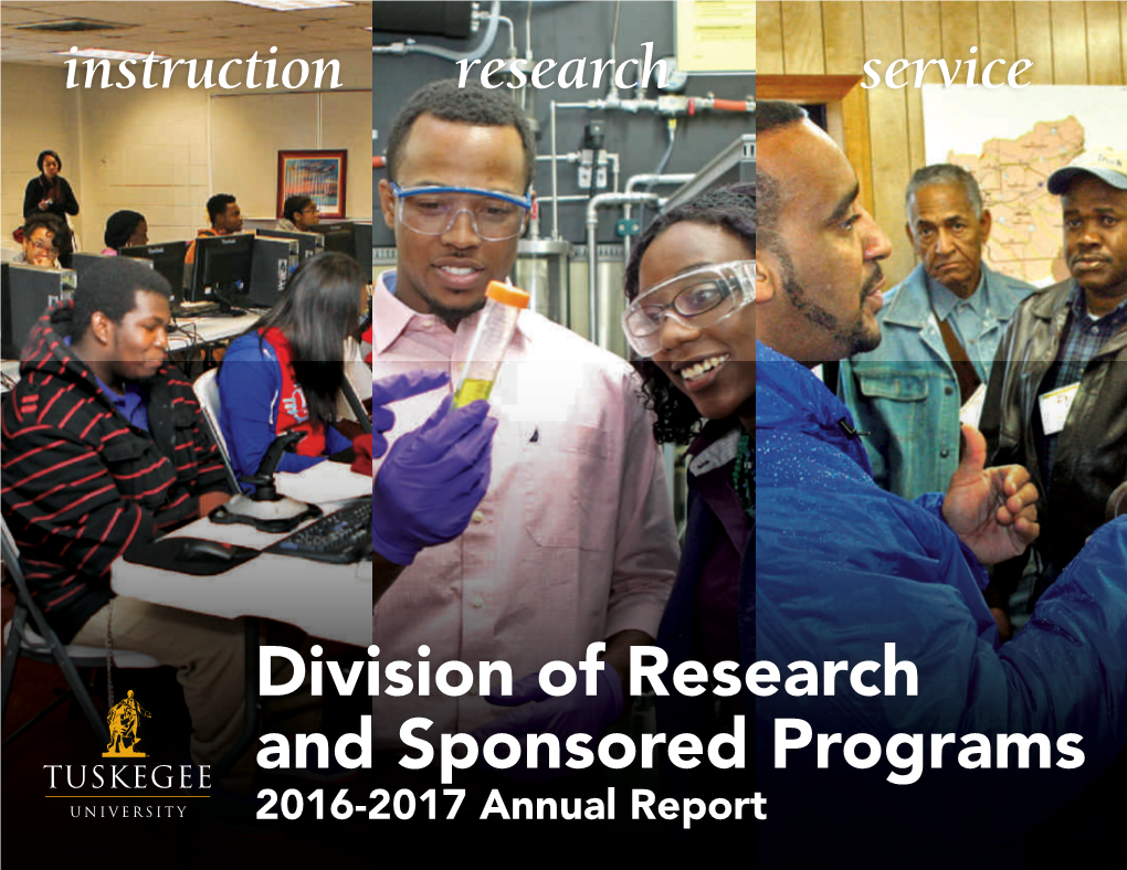 Division of Research and Sponsored Programs 2016-2017 Annual Report DIVISION of RESEARCH and SPONSORED PROGRAMS