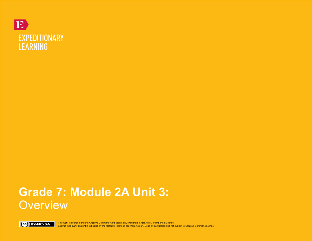 Module 2A Unit 3: Overview