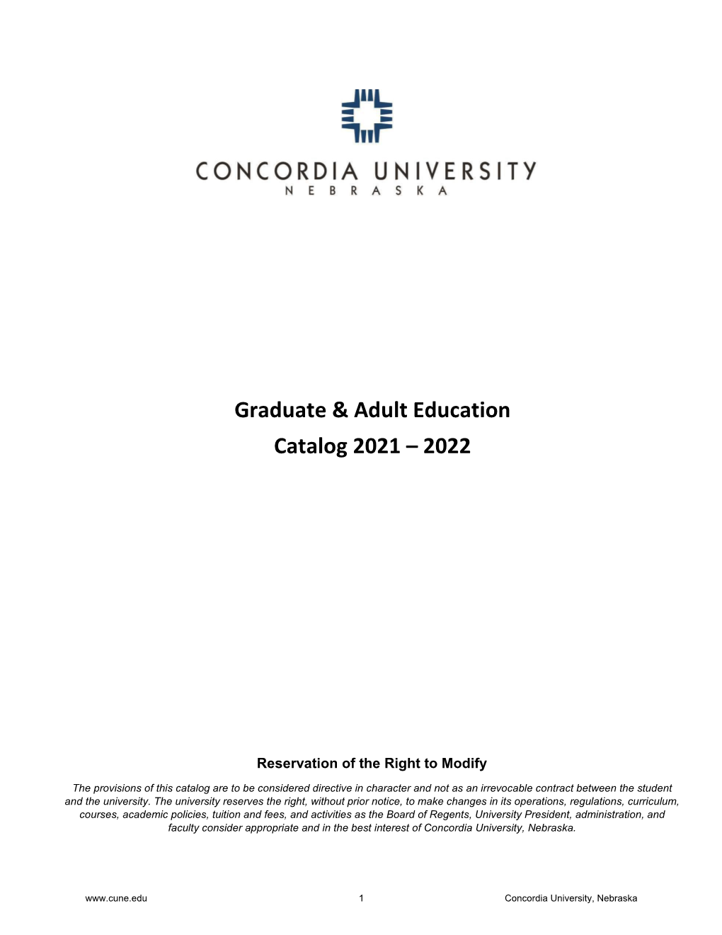 Graduate & Adult Education Catalog 2020 – 2021