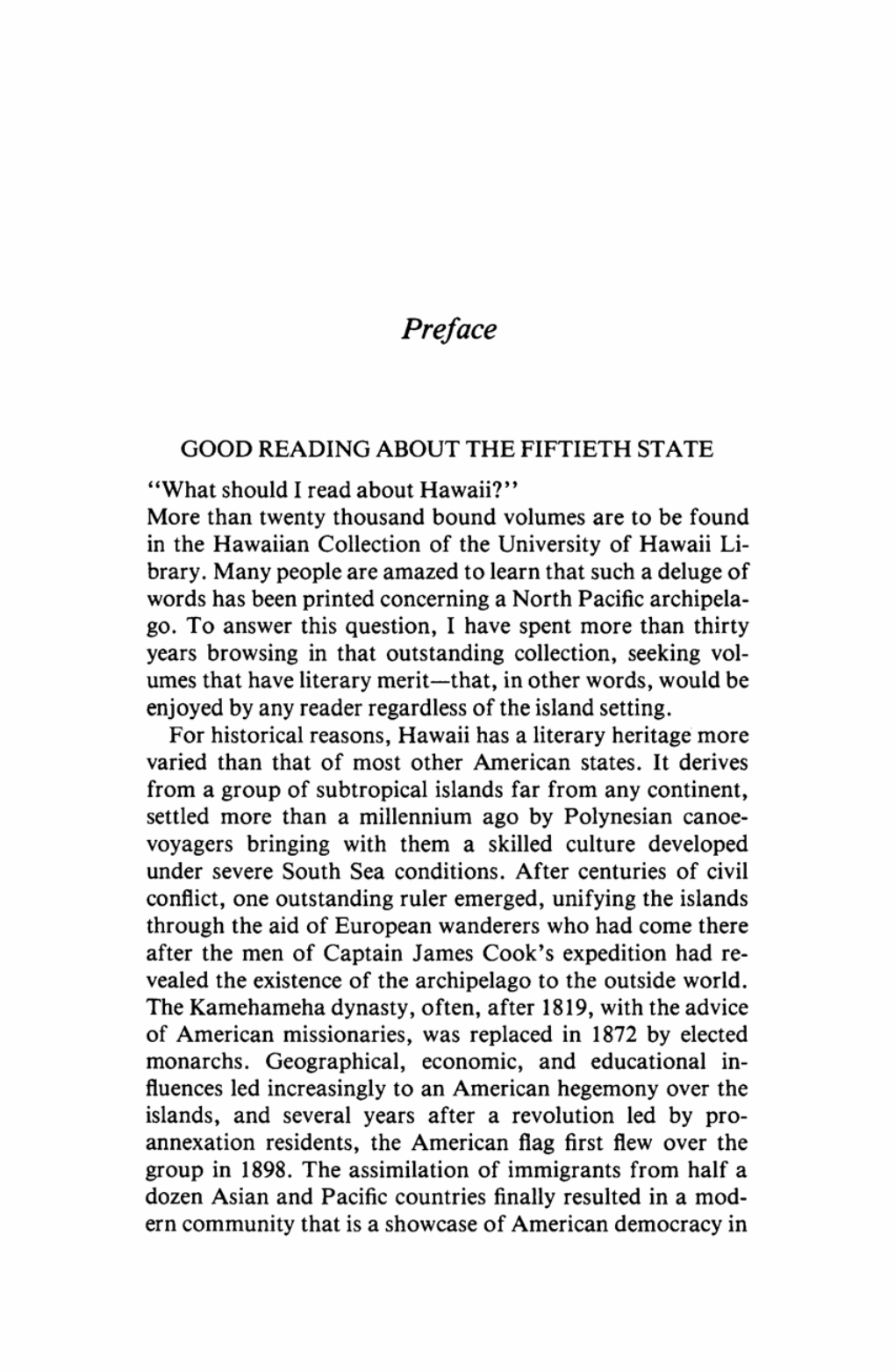 Preface: GOOD READING ABOUT the FIFTIETH STATE