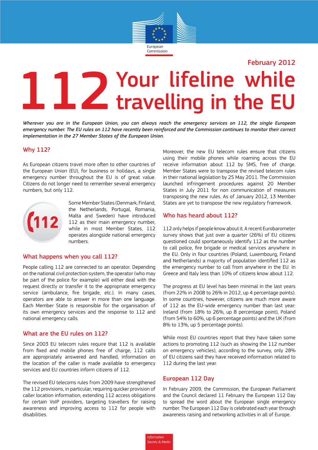 112 Your Lifeline While Travelling in the EU