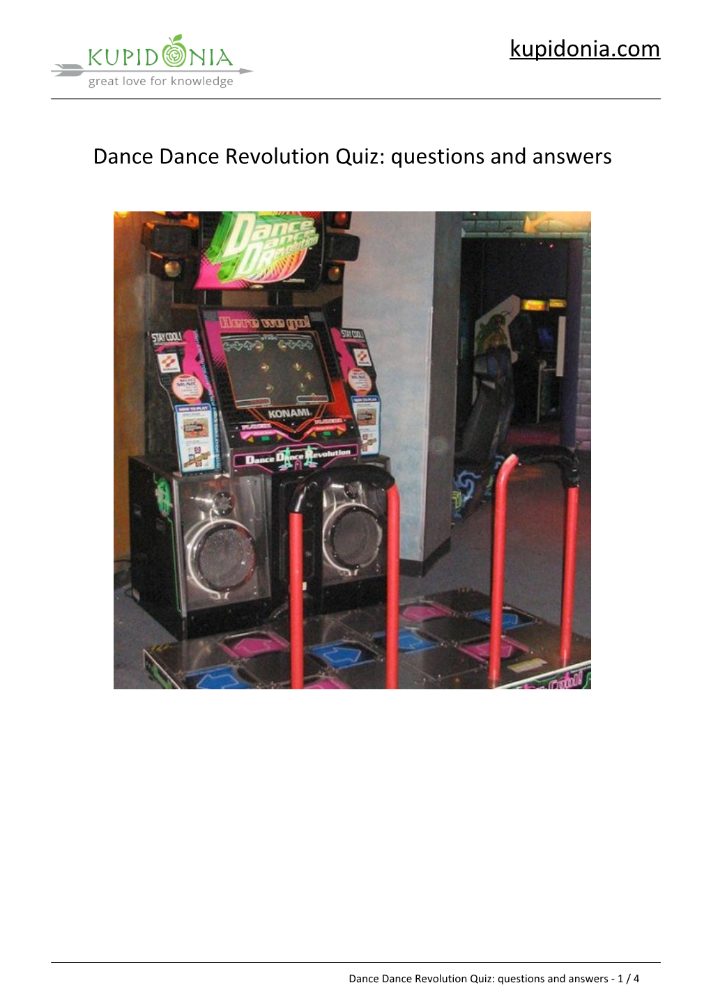 Dance Dance Revolution Quiz: Questions and Answers