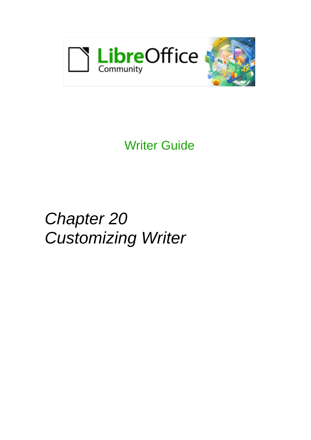 Chapter 20 Customizing Writer Copyright