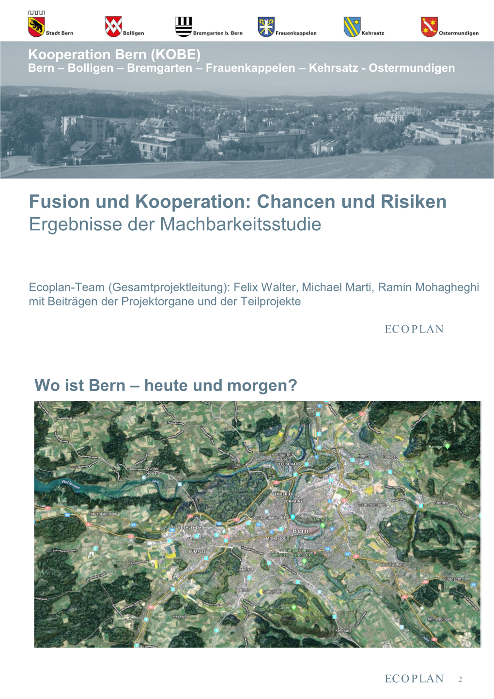 Fusion Und Kooperation: Chancen Und Risiken Ergebnisse Der Machbarkeitsstudie