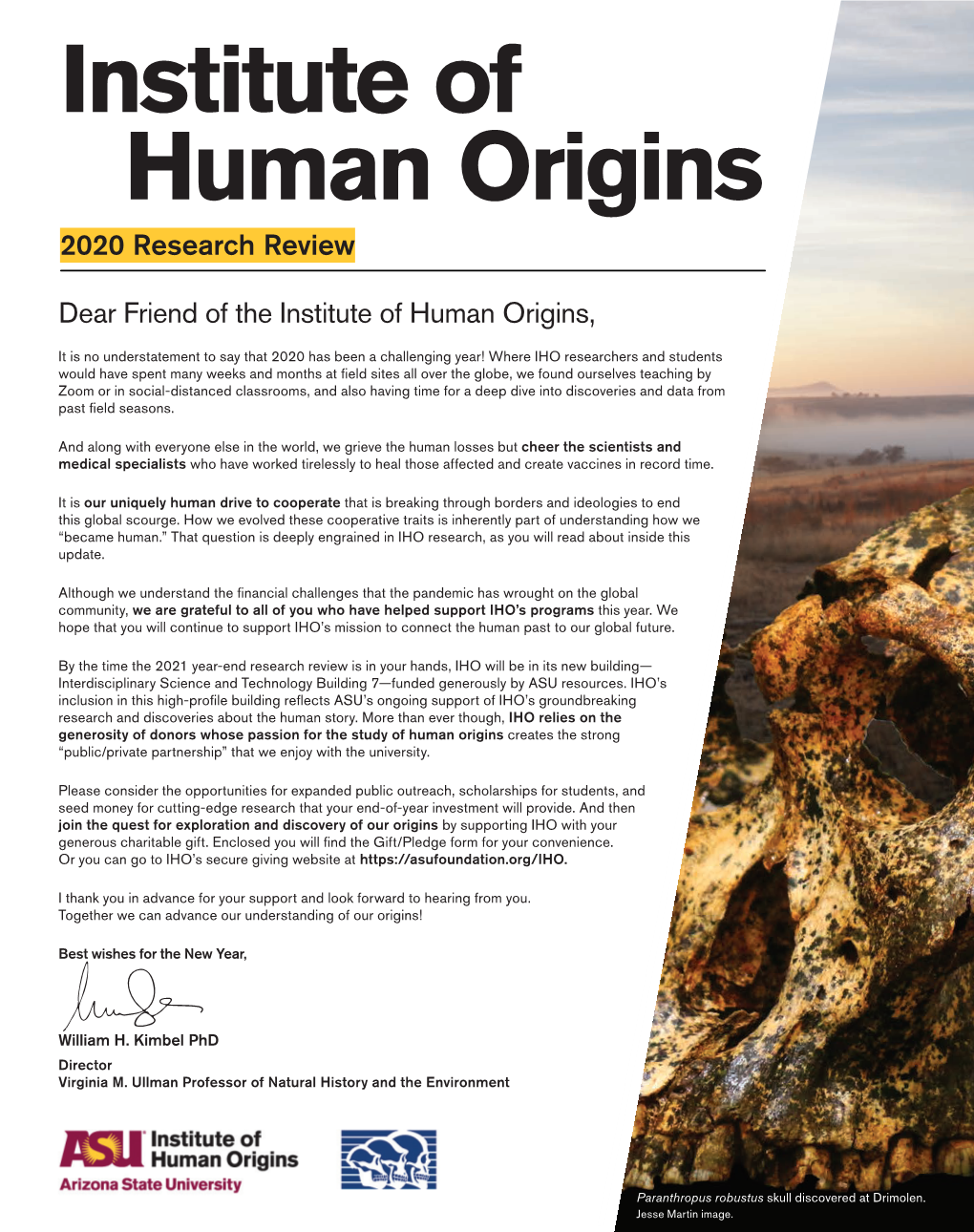 Institute of Human Origins 2020 Research Review