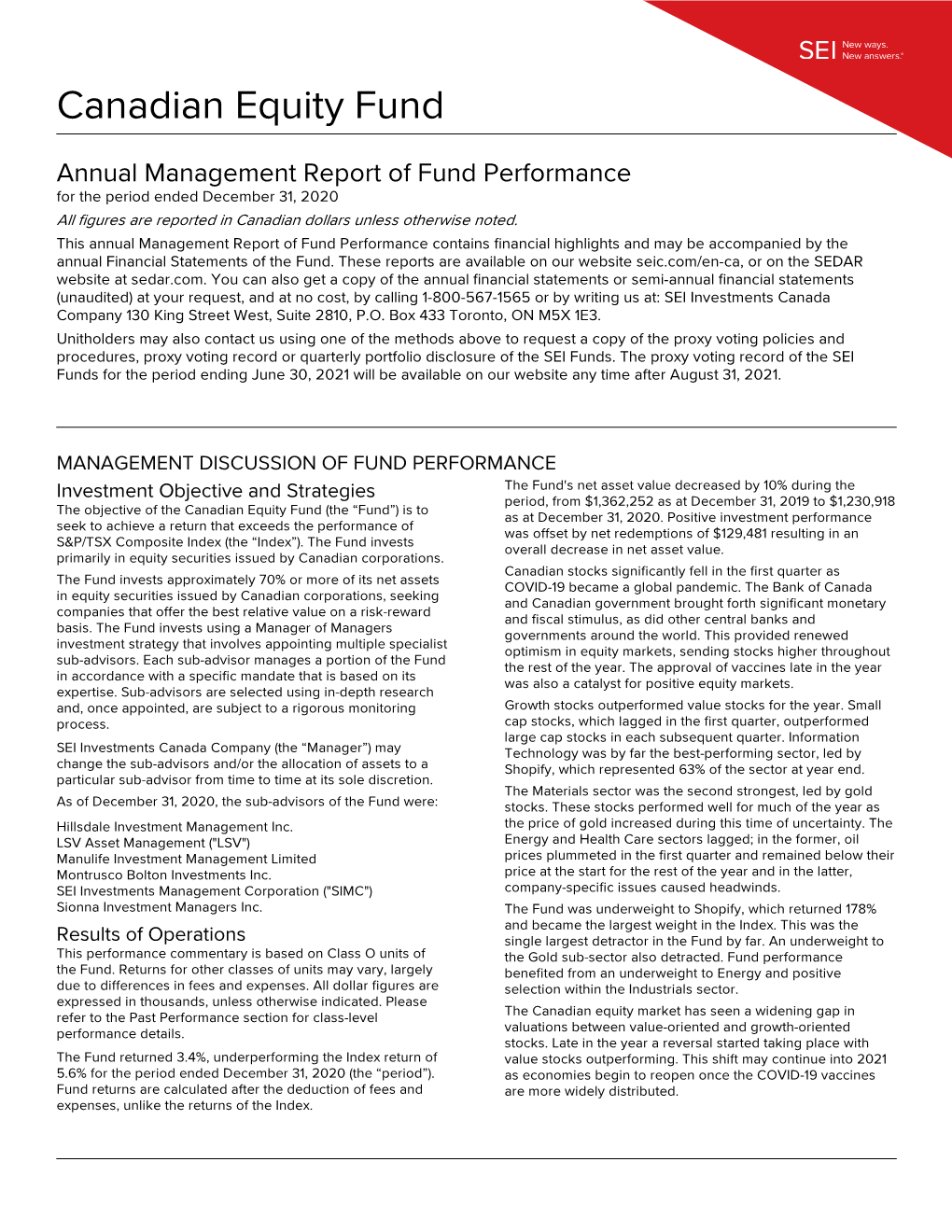 Canadian Equity Fund