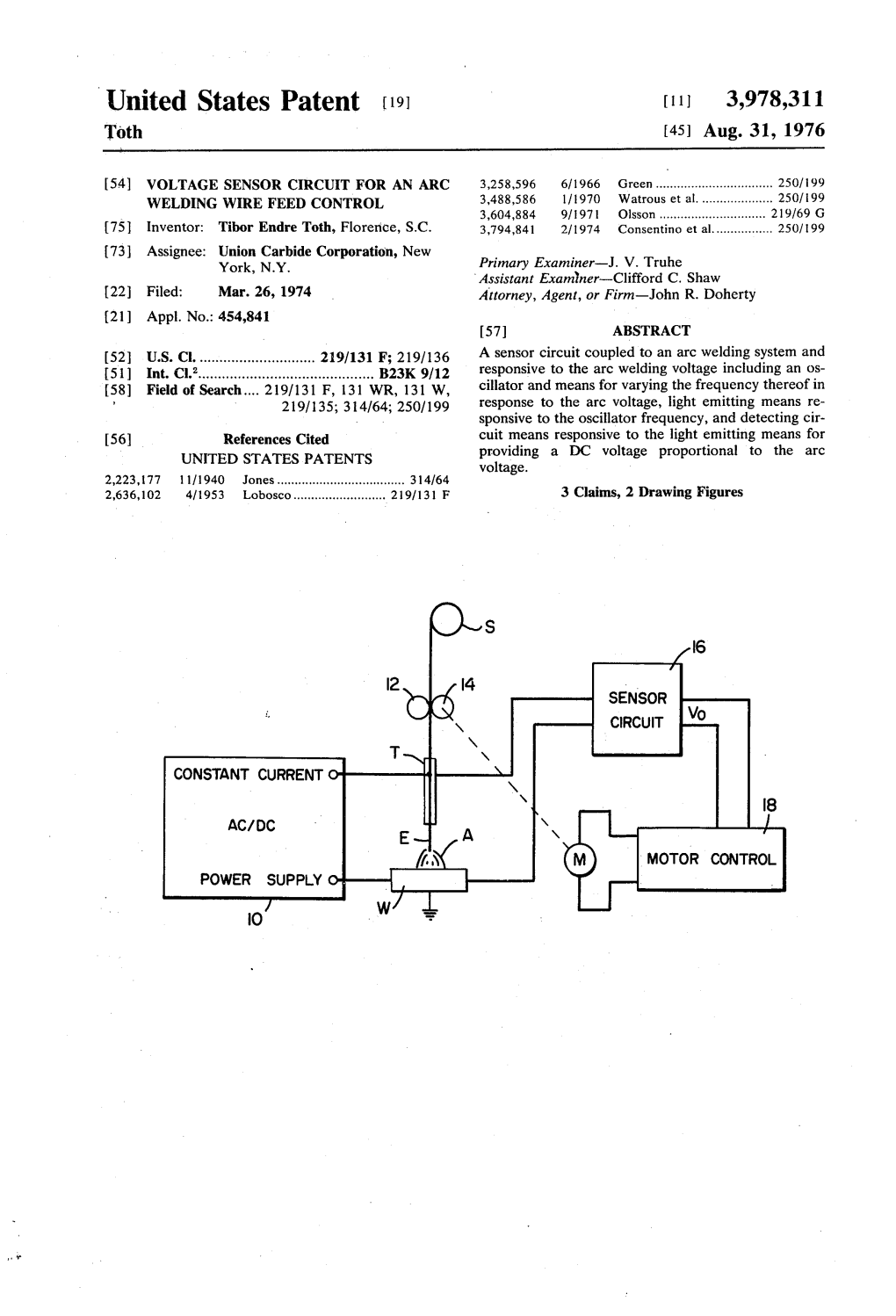 United States Patent (19) 11 3,978,311 Toth (45) Aug