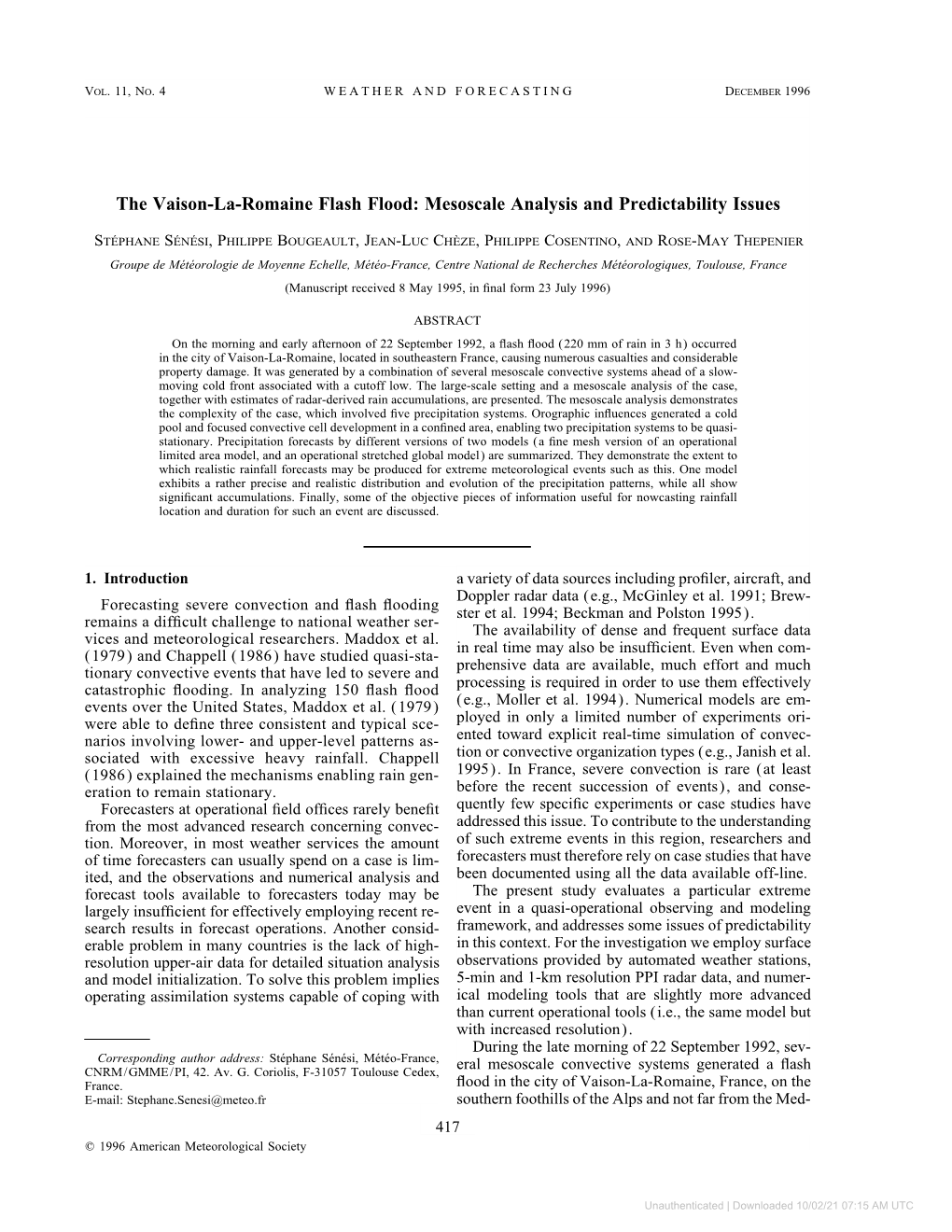 Downloaded 10/02/21 07:15 AM UTC 418 WEATHER and FORECASTING VOLUME 11 Iterranean Coast (Fig