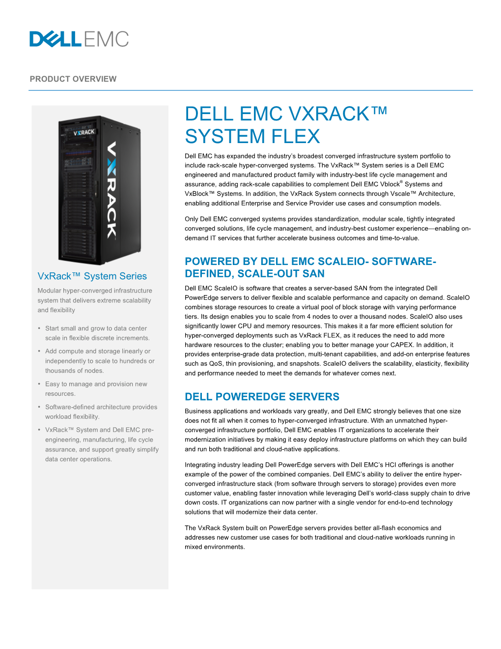 Dell EMC Vxrack System FLEX Data Sheet