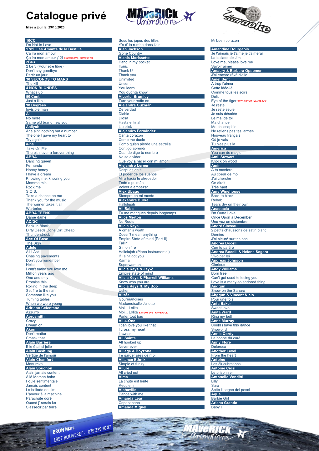 Catalogue Privé