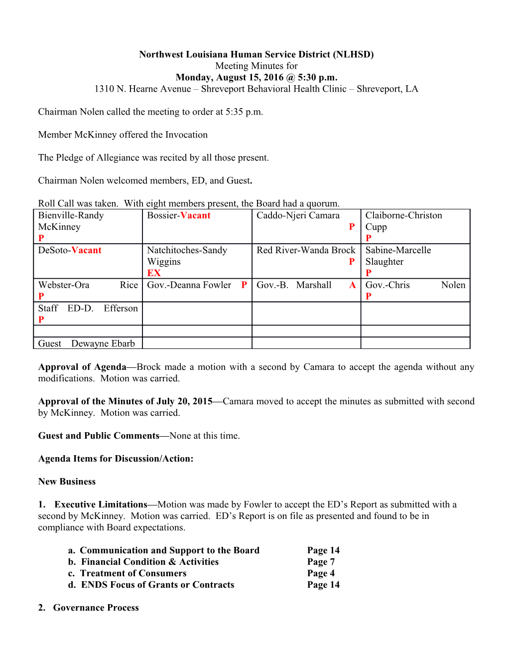 Northwest Louisiana Human Service District (NLHSD)