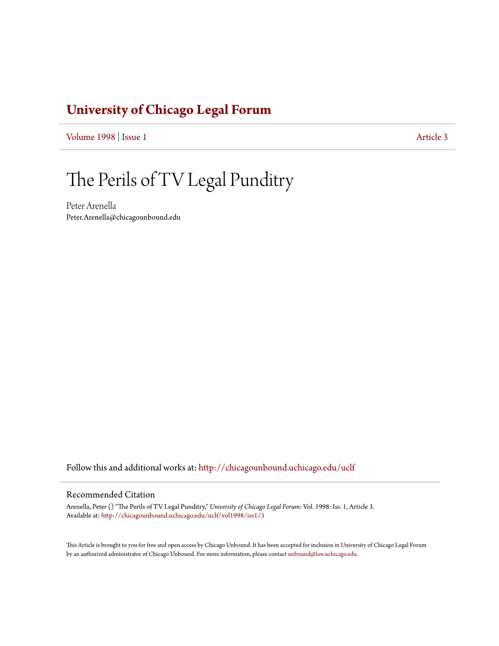 The Perils of TV Legal Punditry Peterarenellat