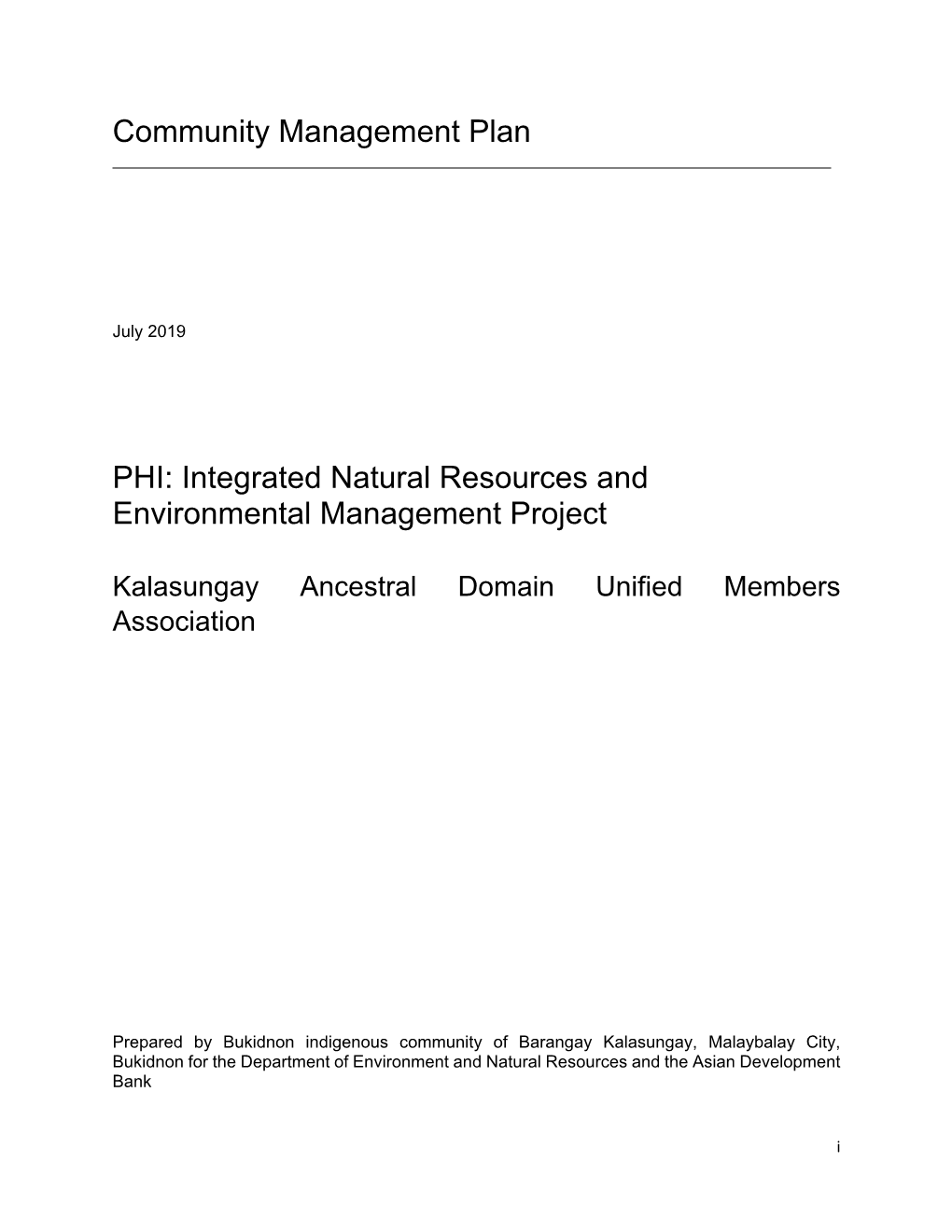 Integrated Natural Resources and Environmental Management Project