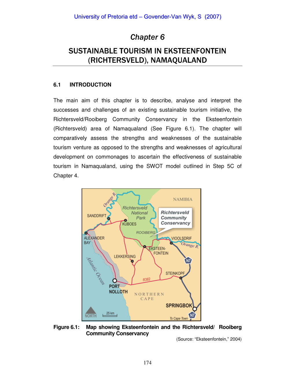 Chapter 6 SUSTAINABLE TOURISM in EKSTEENFONTEIN (RICHTERSVELD), NAMAQUALAND