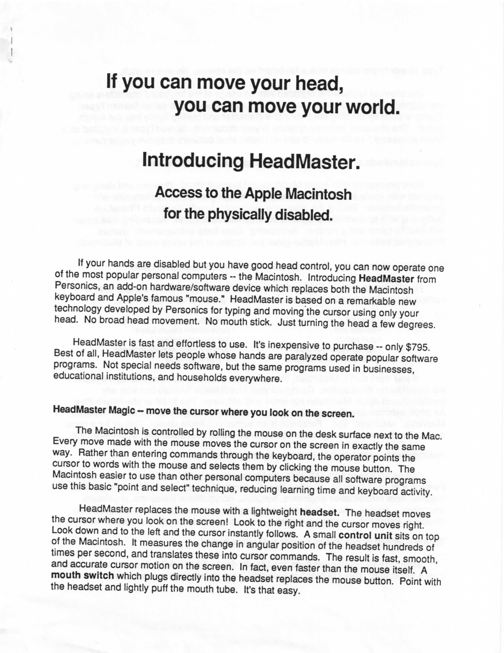 Introducing Headmaster