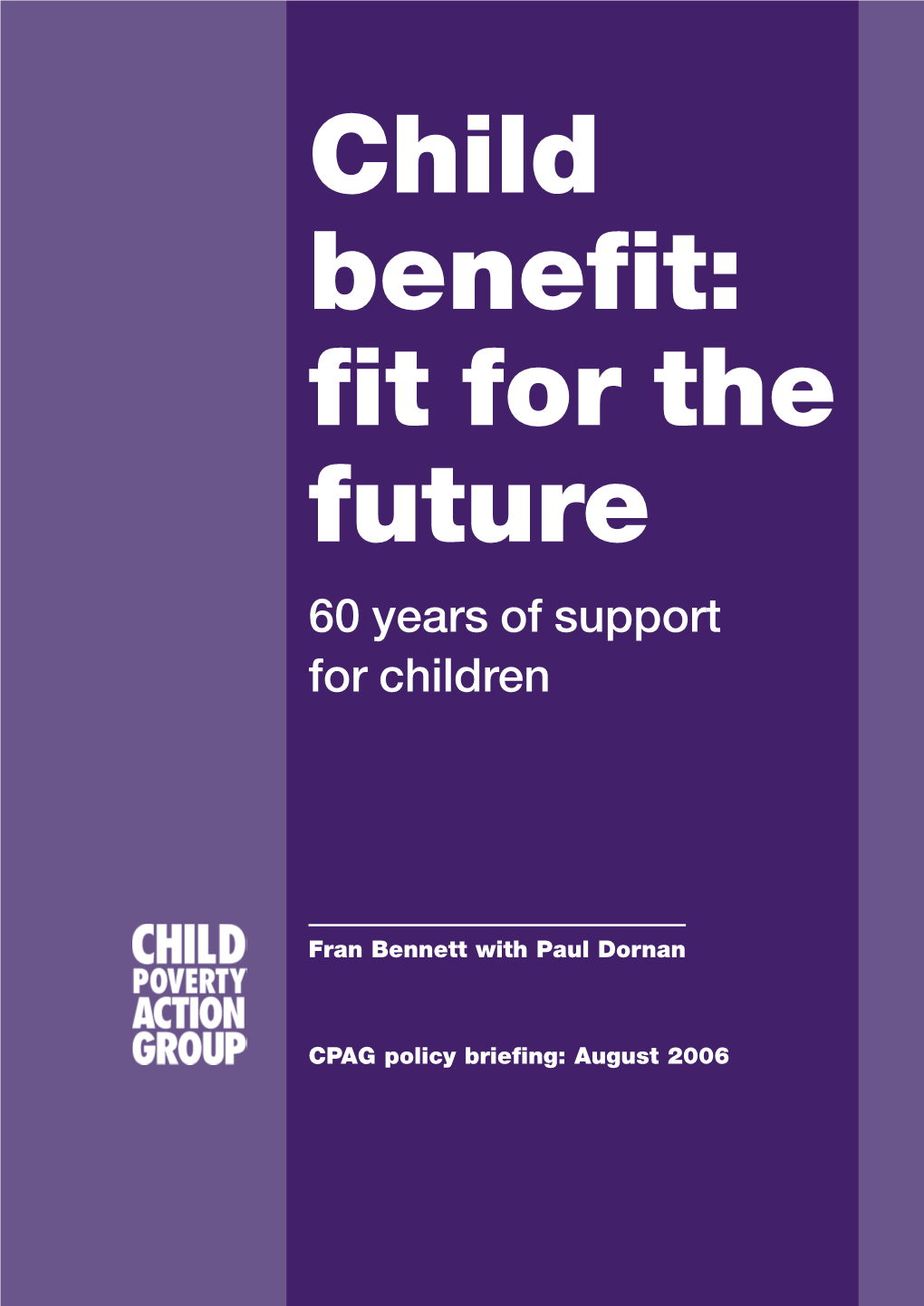 Child Benefit: Fit for the Future