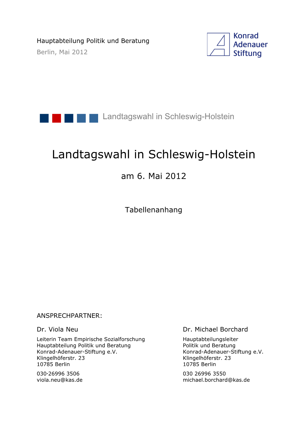 Landtagswahl in Schleswig-Holstein