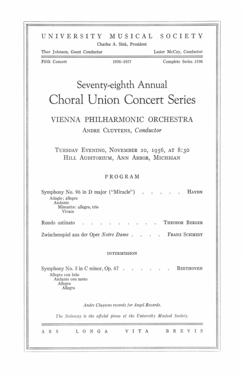 Choral Union Concert Series