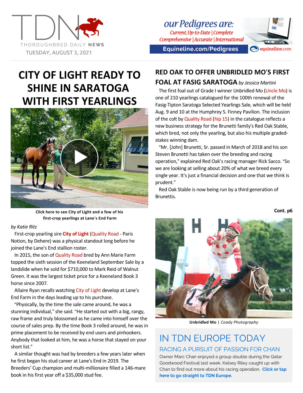 City of Light Ready to Shine in Saratoga with First
