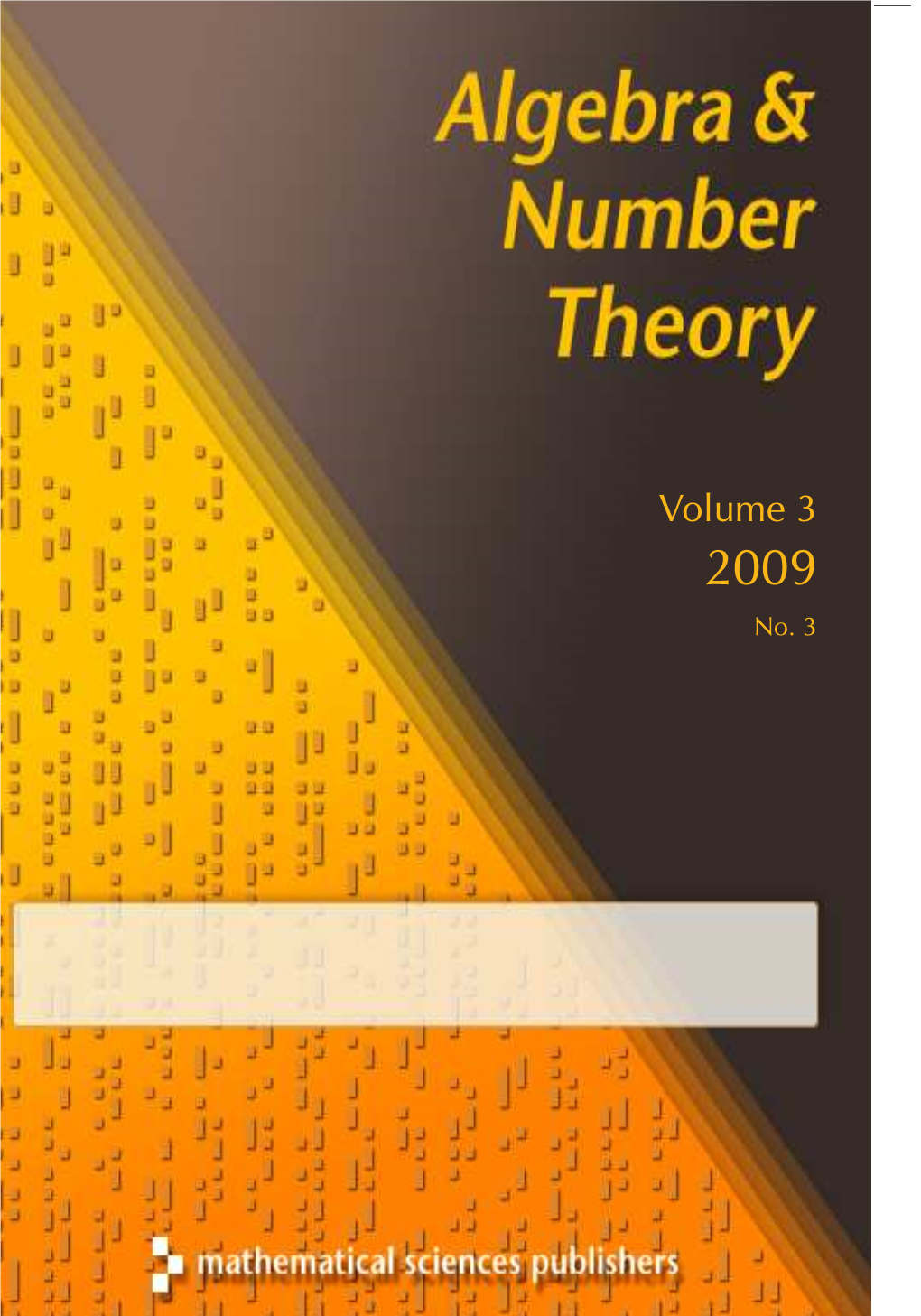 Algebra & N Umber Theory