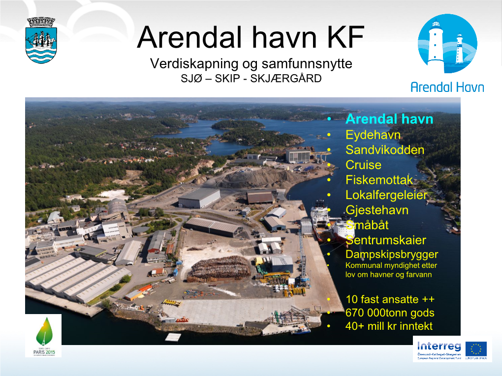 2020 Gen Presentasjon Arendal Havn Norsk Ver 2