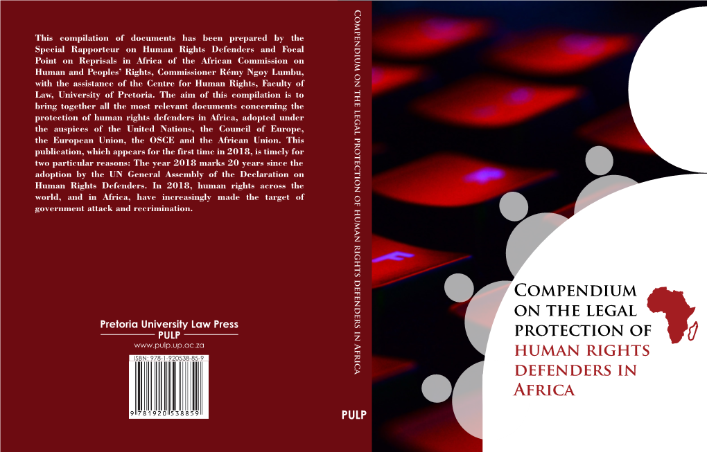 Compendium on the Legal Protection of Human Rights Defenders in Africa