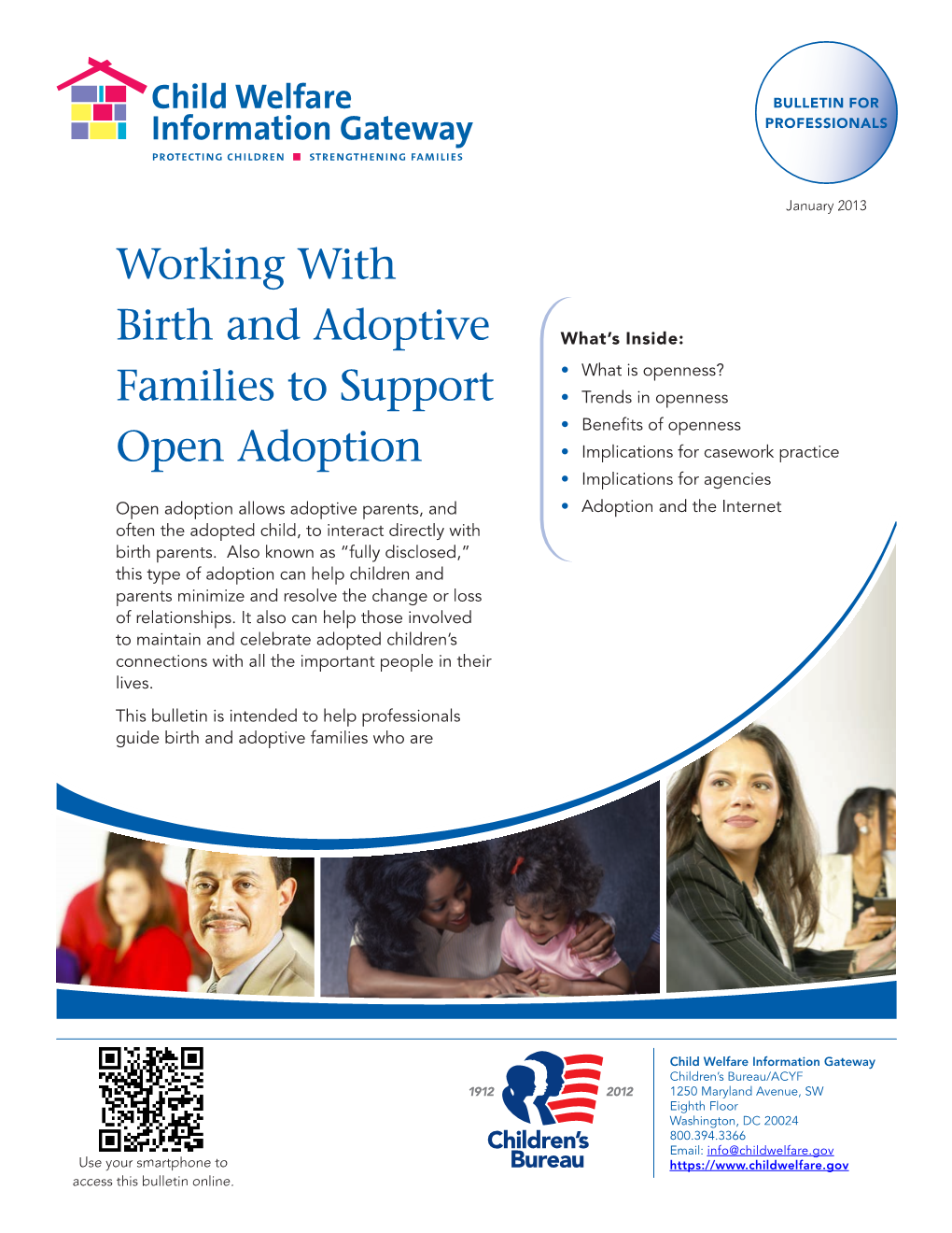 Working with Birth and Adoptive Families to Support Open Adoption