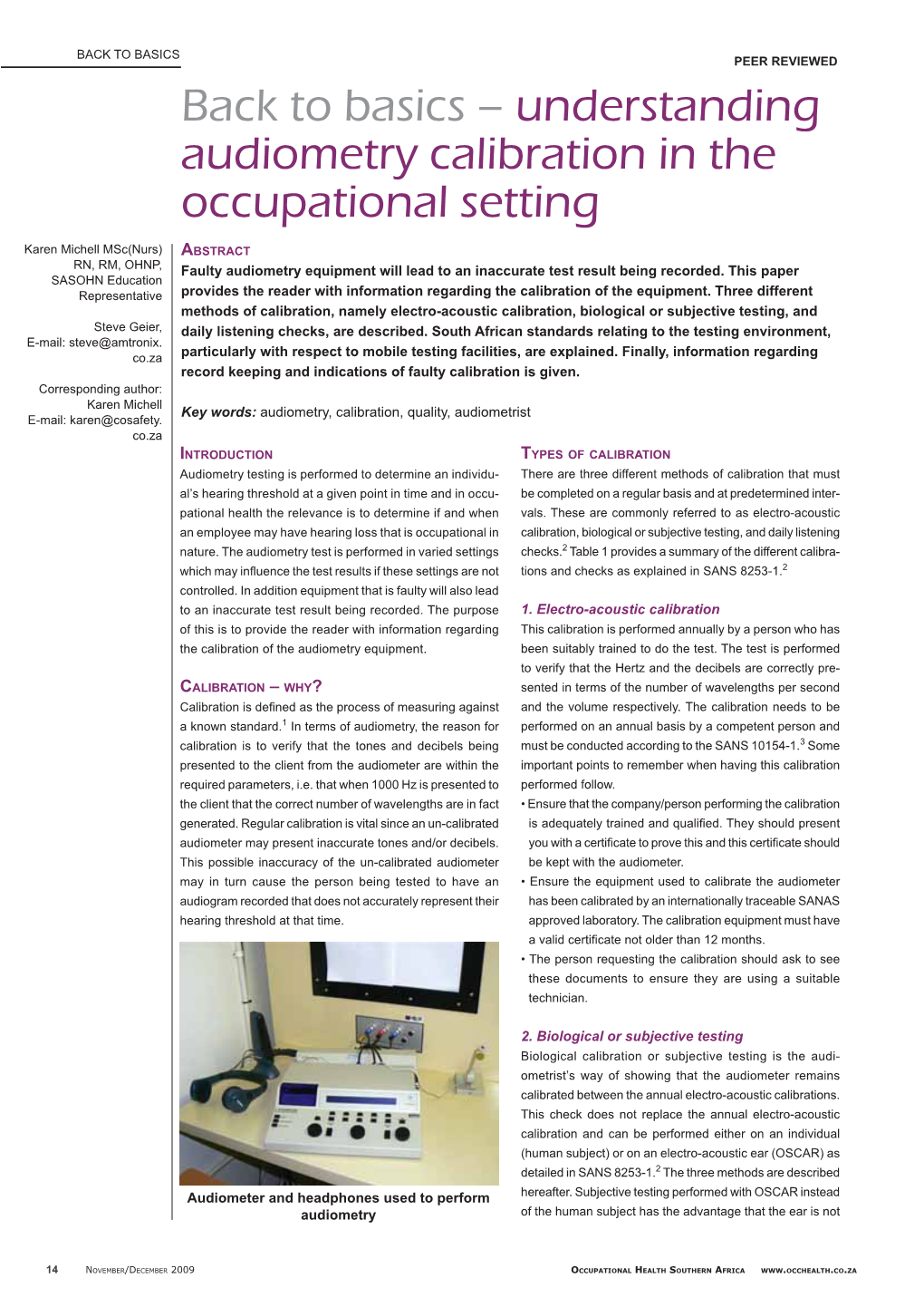 Understanding Audiometry Calibration in the Occupational Setting