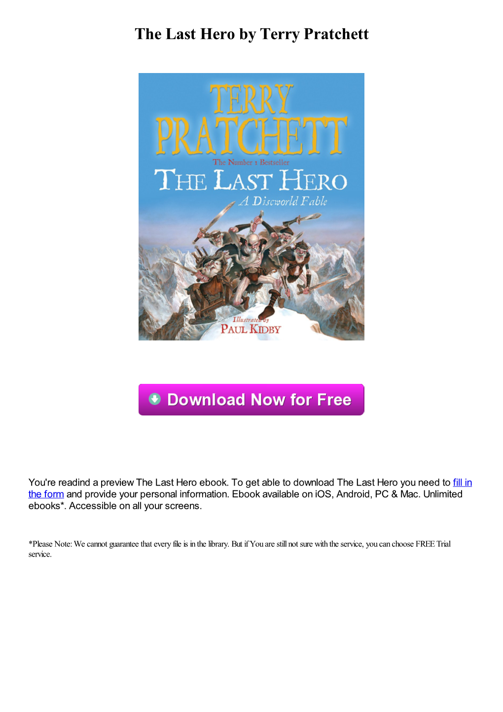 The Last Hero by Terry Pratchett