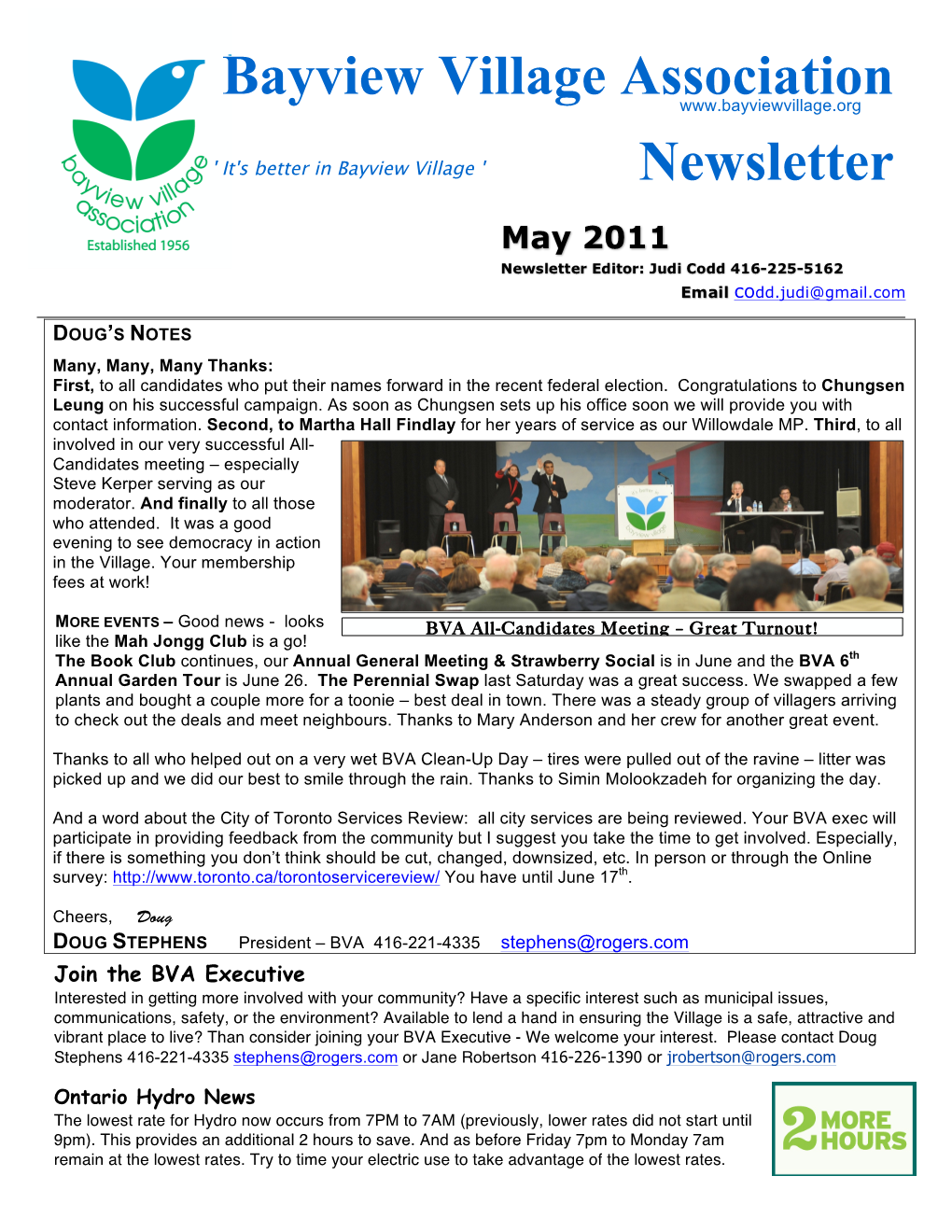 Bayview Village Association Newsletter
