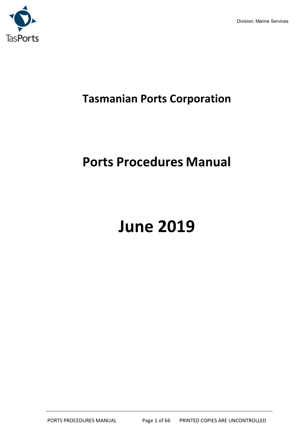 Tasports Ports Procedures Manual 3.4 MB