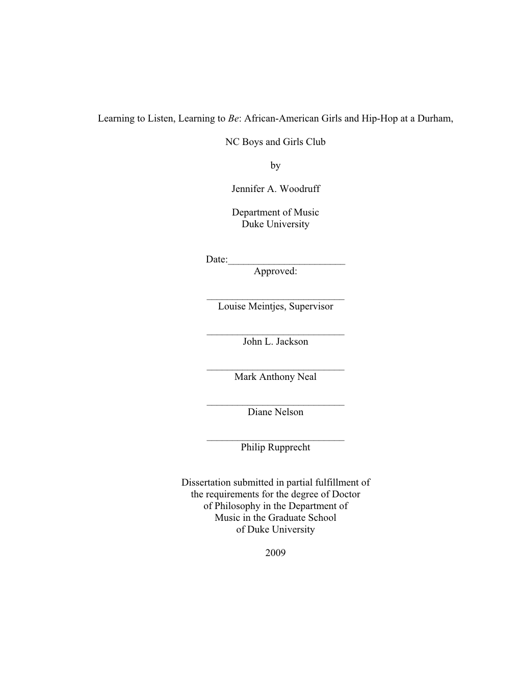 3. Dancing Lessons: Hearing the Beat and Understanding the Body