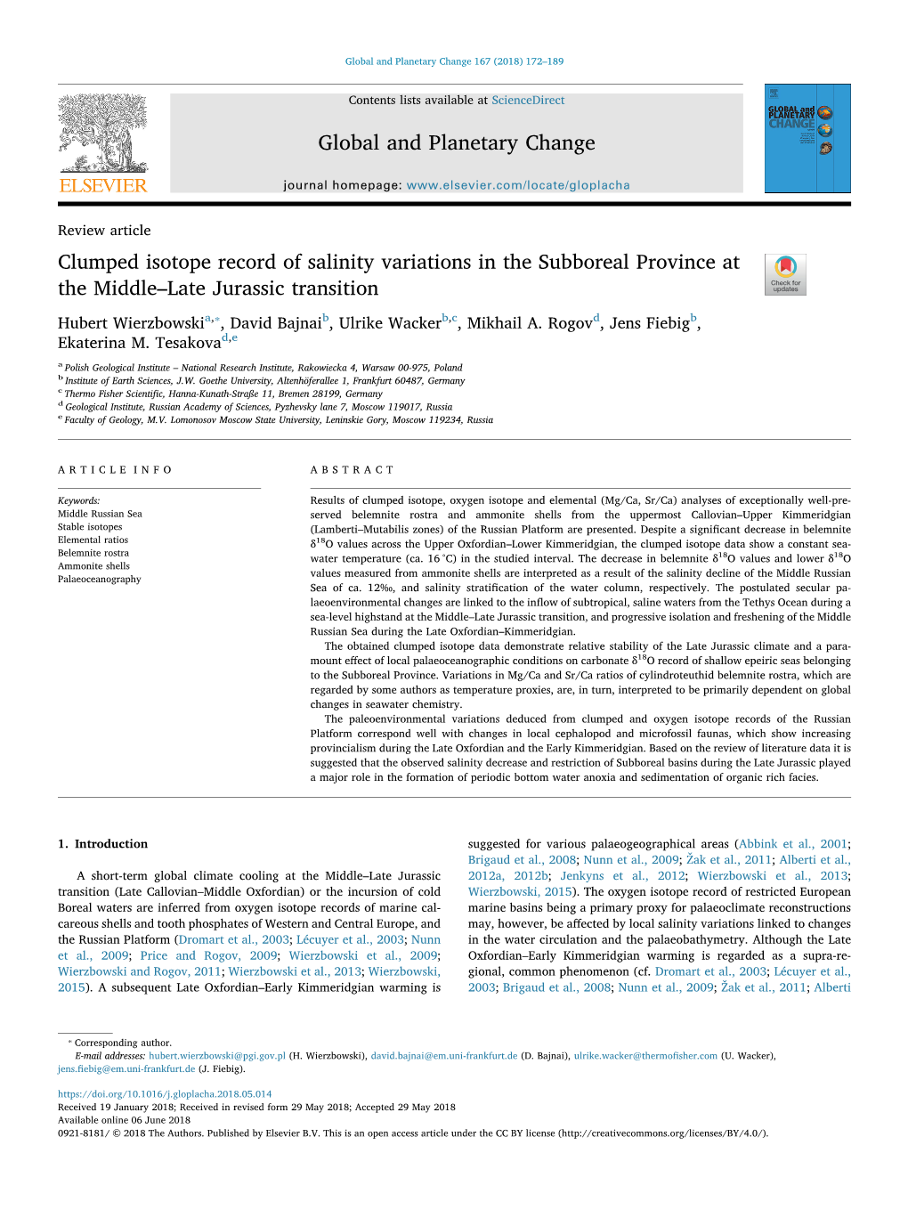 Wierzbowski Etal2018 Clumped.Pdf